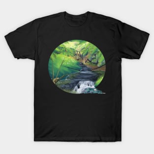 Forest Stream Circle Version T-Shirt